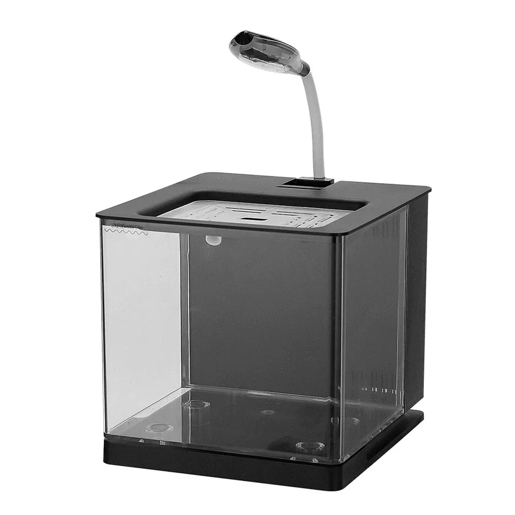 Small Fish Tank With Built-in USB Water Pump