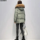 2023 New Warm Thicken Loose Down Jacket Women