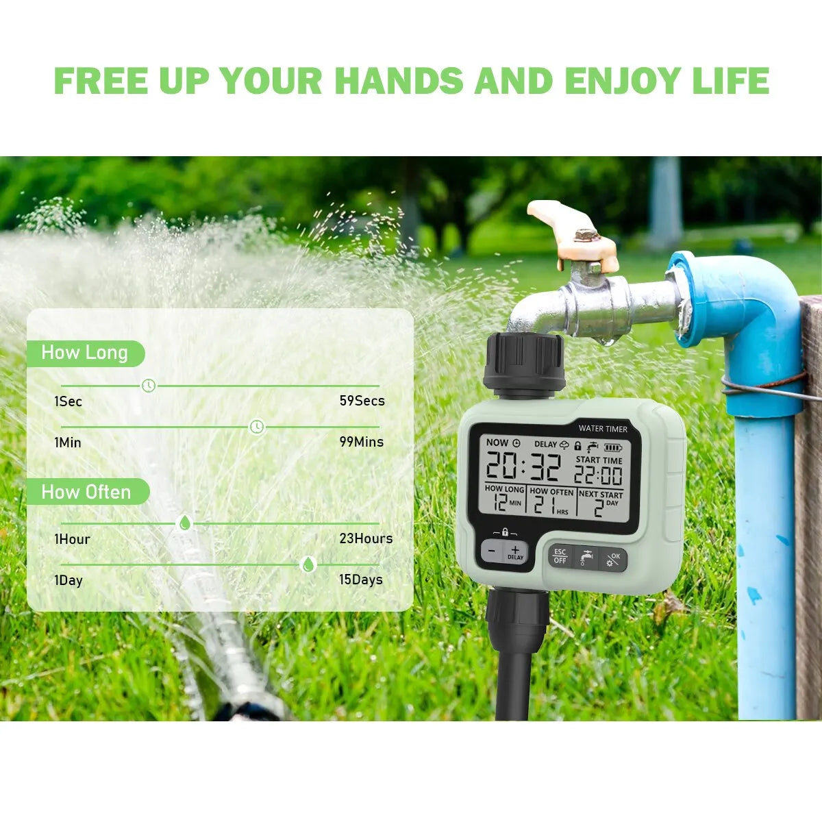 HCT-322 Automatic Water Timer Garden Digital Irrigation Machine