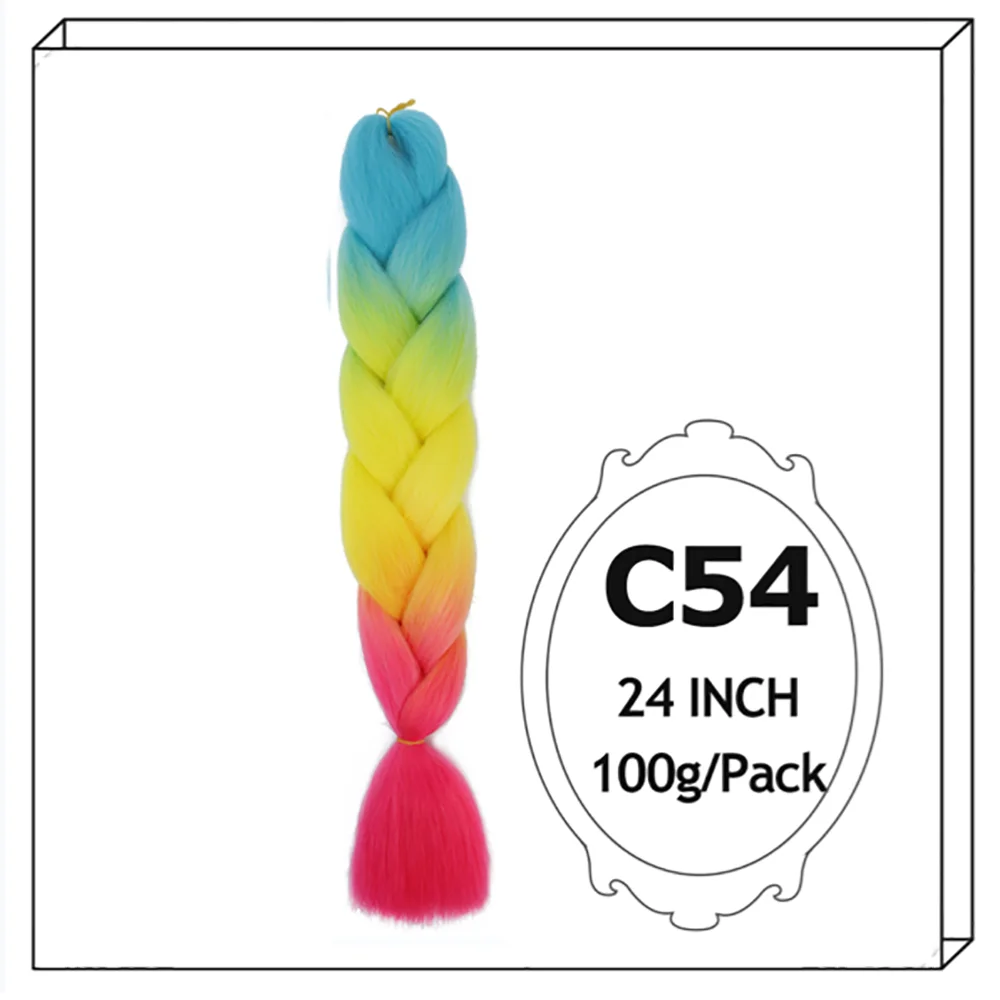 24Inch Synthetic Long Jumbo Ombre Braiding Hair For