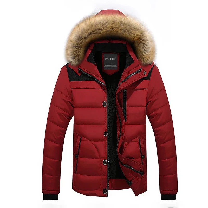 Winter New Men Warm Cotton Jacket Coats Fur