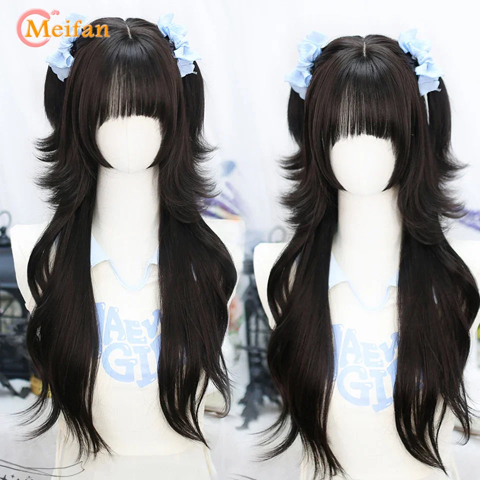 MEIFAN Long Lolita Ombre Harajuku Wig With Bang