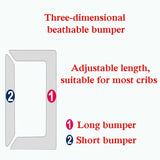 2Pcs/Set Baby Mesh Crib Bumper Liner Breathable Summer