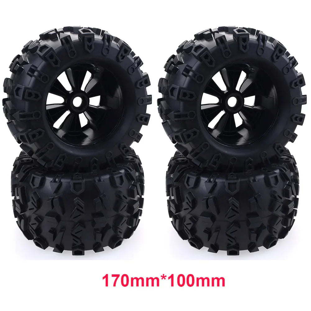 4pcs/pack 1/8 Scale 17mm Hex RC Truck Tires