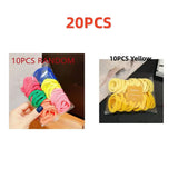 10Pcs Elastic Rubber Band Seamless Gradient Hair Rope