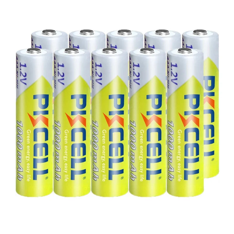 10PCS PKCELL 1.2v NI-MH AAA Battery 3A 1000MAH