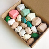 Rainbow Building Block Stacker Stone Shaped Stacking Balancing