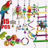 Toys Standing Bell Swing Toy Parrot Bird Combination