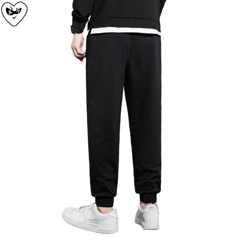 Men Women Spring Autumn Pants Heart Cartoon Embroidery