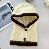 Balaclava Beanie Cap Winter One Piece Scarf Knit