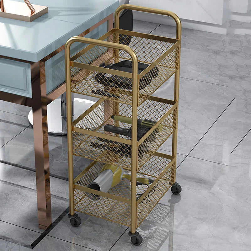 Food Trailer Trolley Rolling Cart Organizer Metal Vegetable