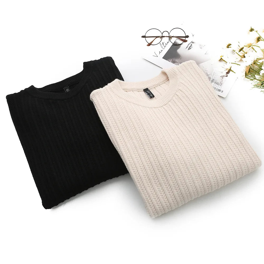 2023 Fall Winter 100kg Simple ONeck Jacquard Knit