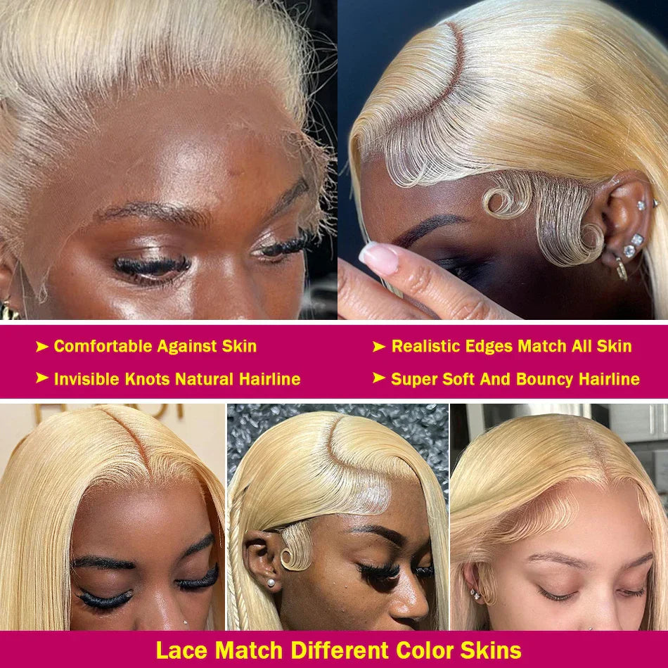 Links 250% HD Straight 613 Blonde 13x6 13X4