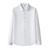 New Solid Color Men's Long-sleeved Shirt Business Casual
