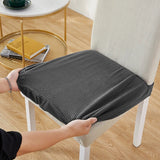 Jacquard Chair Cushion Cover for Elastic Chair Slipcovers