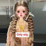 1/6BJD Wig Bangs Ponytail Curly Soft Mohair Wig