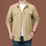 Plain Shirt New Spring Autumn Men's Cargo Hiking