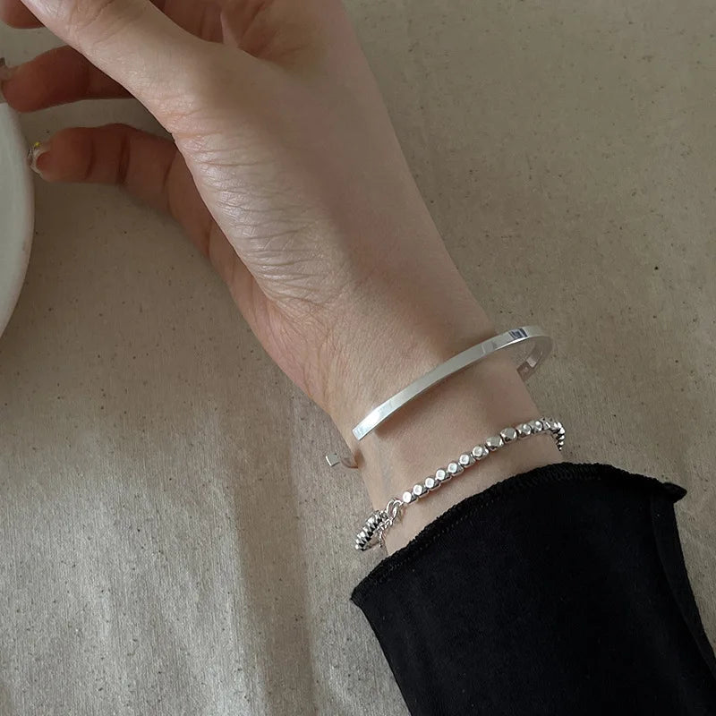 100% Solid 925 Sterling Silver Metal Bracelet for