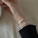 100% Solid 925 Sterling Silver Metal Bracelet for