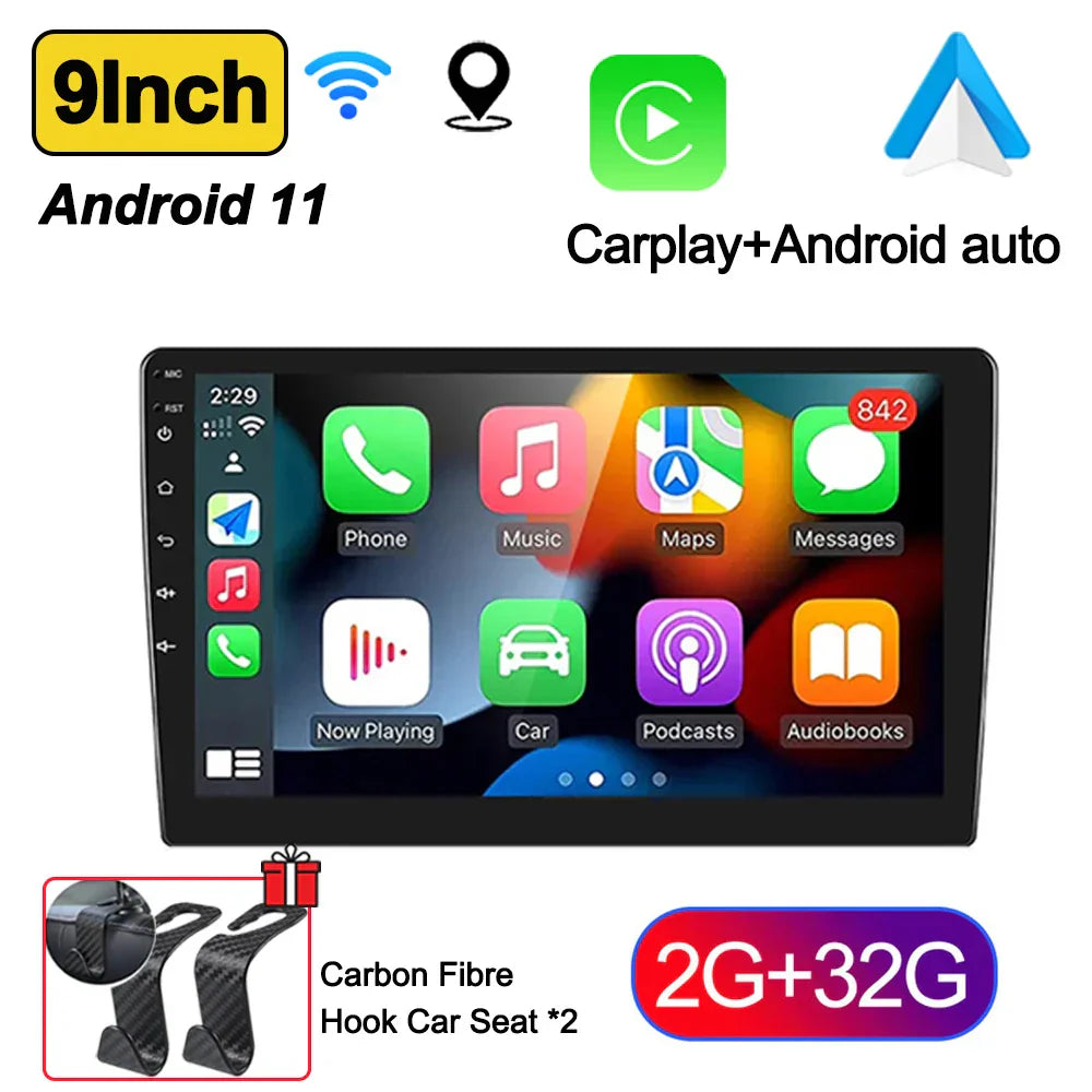 7"9"10" Android 13 Car Radio Androidauto Carplay 2