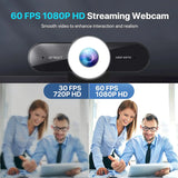 Webcam 1080P 60FPS Streaming Autofocus HD Web Camera