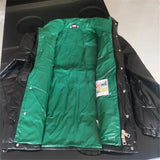 Black bright face standing collar down jacket men