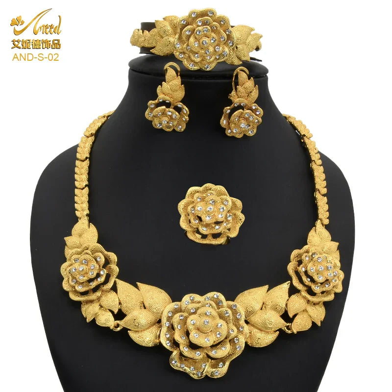 ANIID Indian Jewellery Set Party Wedding Dubai Gold