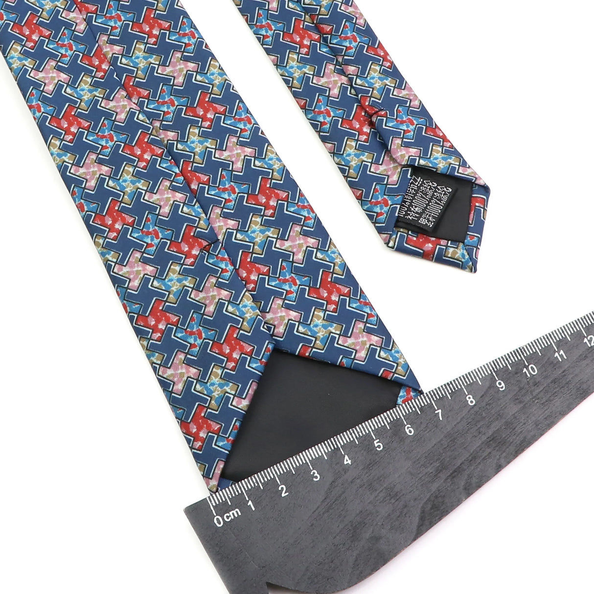 Vintage Floral Geometric Print Necktie Unique Style Mens