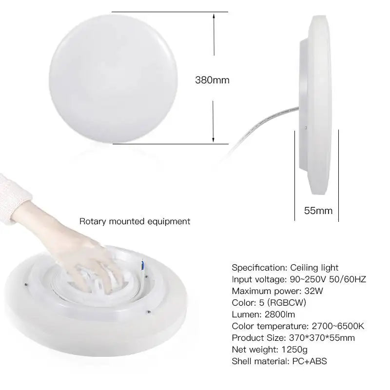 ZigBee Tuya Smart Backlit Ceiling Light With Voice