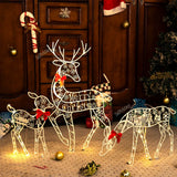 3PCS Handmake Iron Art Elk Deer Christmas Garden