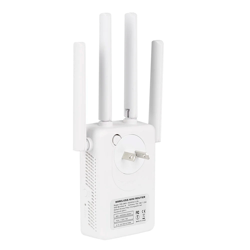 1PC Wireless Repetidor WIFI Repeater 300Mbps Dual Antenna