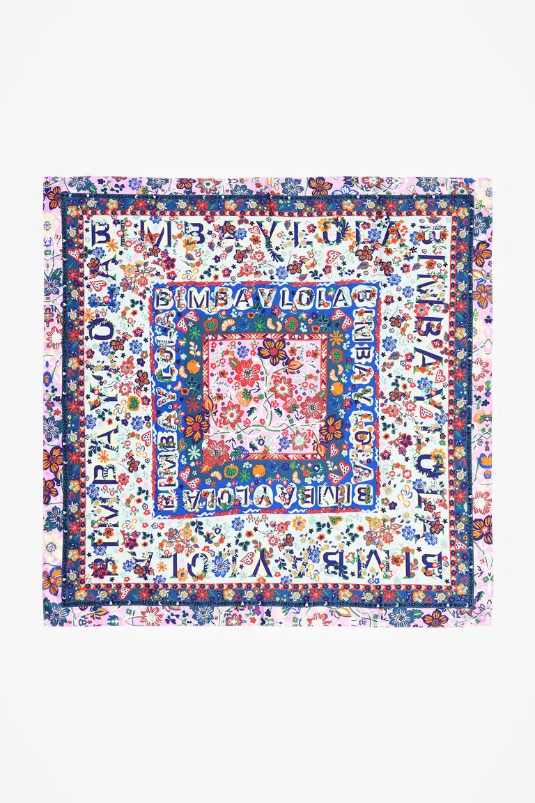 Spanish style printed large square scarf 100cm*100cm