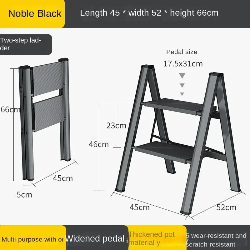 Multifunctional Folding Ladder Aluminum Alloy High Stools Kitchen