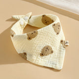 Baby Bibs Muslin Cotton Stuff Newborn Snap Button