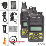 2pcs Baofeng BF T1 Mini Walkie Talkie Ham
