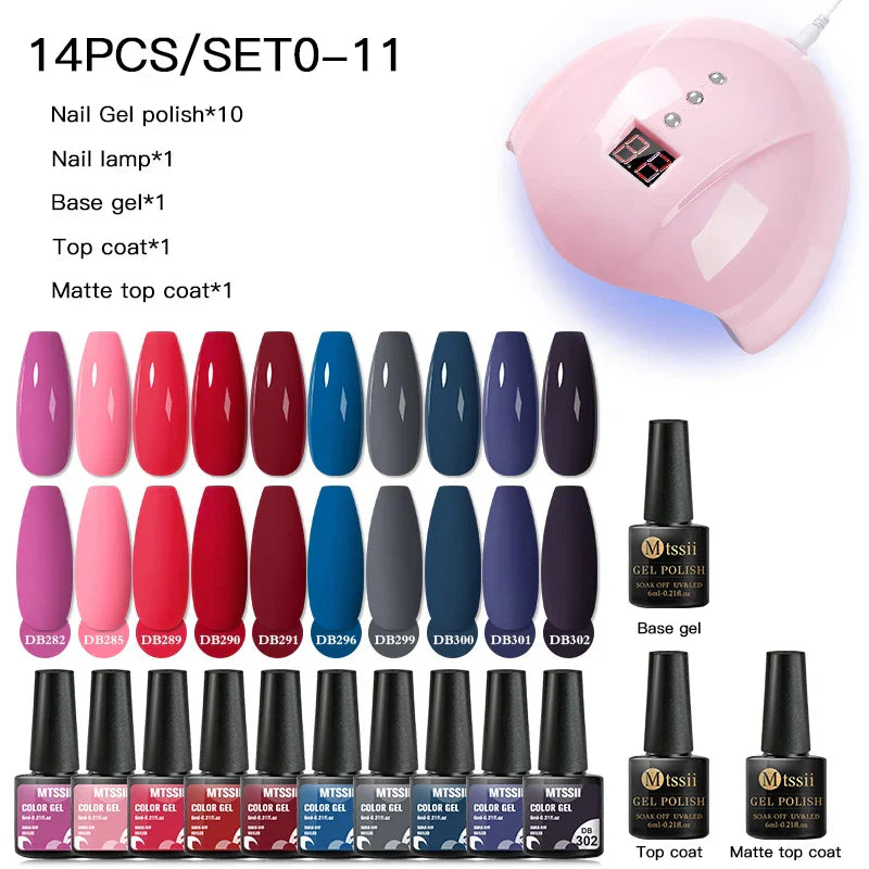 Mtssii 13/16Pcs Gel Nail Polish Set With 36W