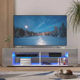 High Gloss Modern TV Stand Bookshelves With LED