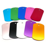 20pcs Aluminum Blank Rectangular Pet Dog Tag Custom