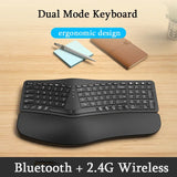 Bluetooth Wireless Ergonomic Split Keyboard and Vertical Mouse