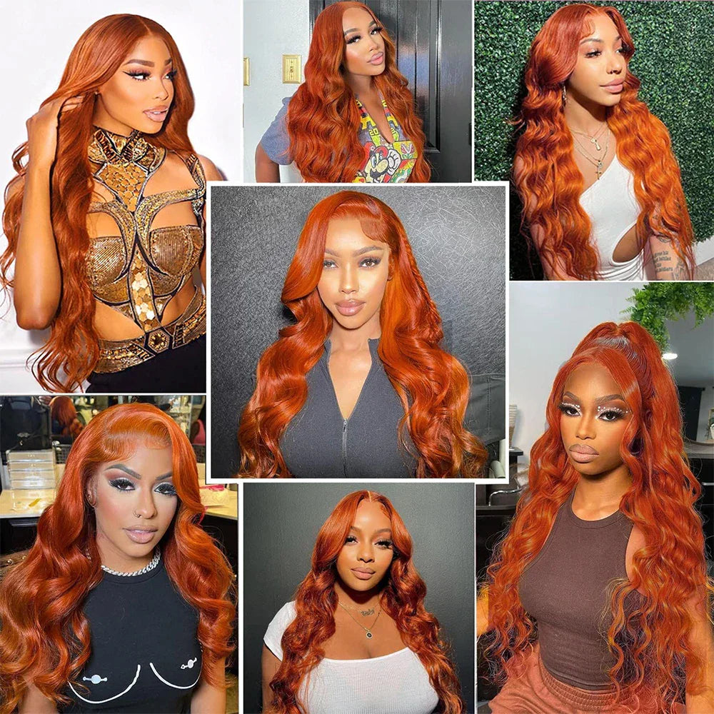 Ginger Body Wave 13x4 Lace Front Human Hair