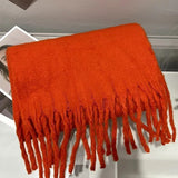 Luxury Cashmere Bright Solid Color Women Scarf Winter