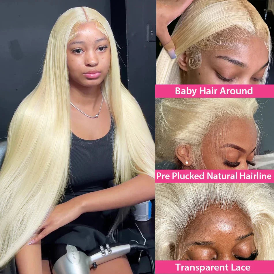250 Density 613 Blonde Straight 13x6 Lace Frontal
