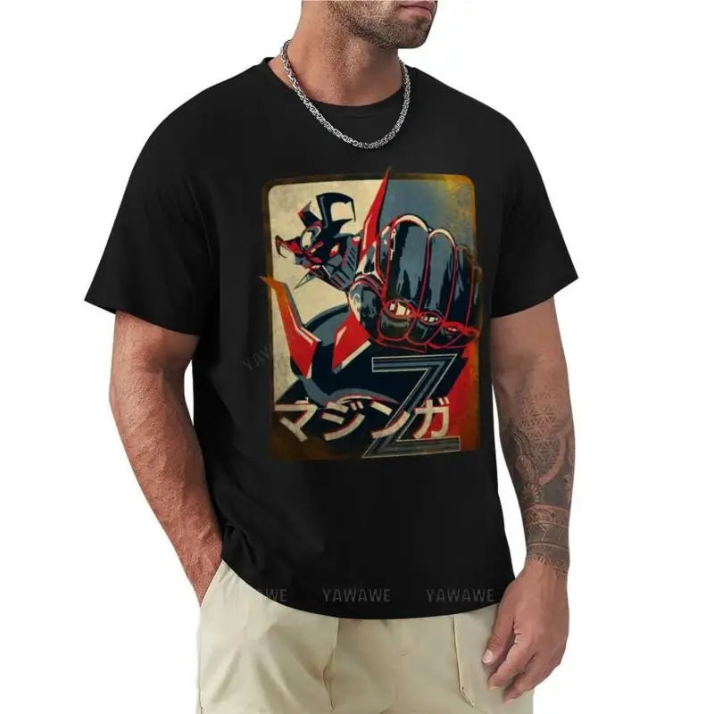 men cotton tshirt black t-shirt Mazinger Z T-Shirt