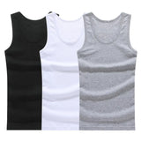 100 Cotton Mens Sleeveless Tank Top Solid Muscle