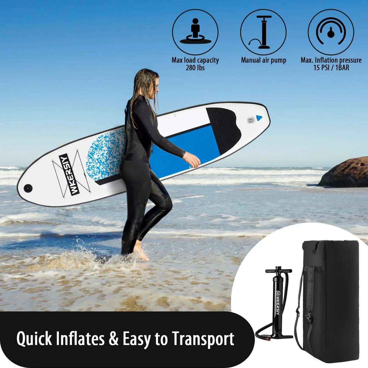 Inflatable Stand Up Paddle Board Non-Slip SUP Board