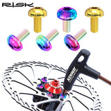 RISK 12PCS Titanium Bike Disc Brake Rotor Screw