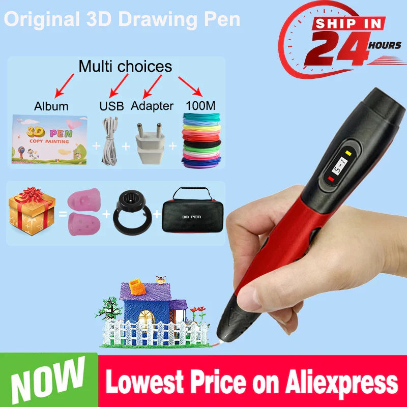 Creative 3D Drawing Pen for Kids - Adjustable