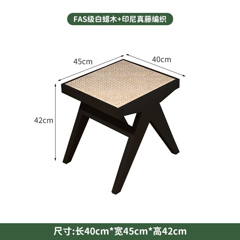 Solid Wood Leisure Conference Chair Rattan Solid Wood