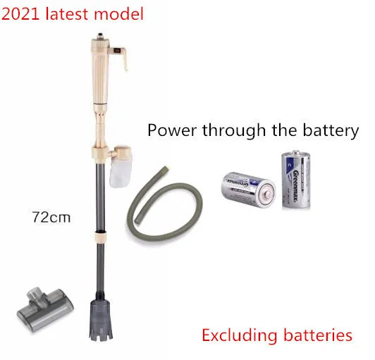 Electric Aquarium Automatic Siphon Fish Tank Gravel Cleaner
