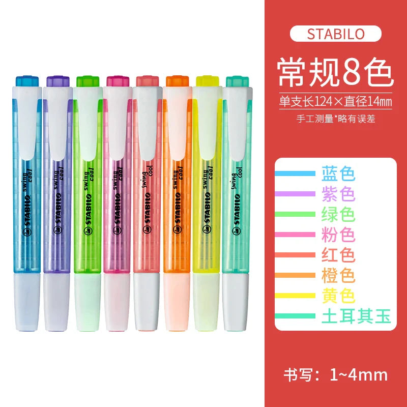 Stabilo Swing Cool Highlighters Pens Mark 1-4mm Pastel